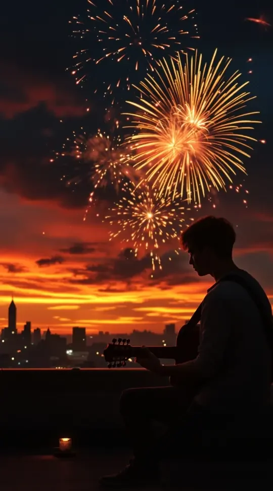 一把吉他弹唱《夜空中最亮的星》，开口跪