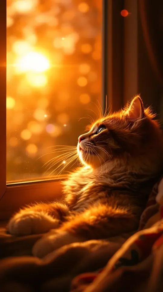 猫咪的日常，慵懒晒太阳太治愈了